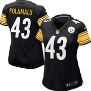 Pittsburgh Steelers #43 Troy Polamalu Black Women's Jersey