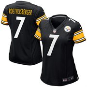 Pittsburgh Steelers #7 Ben Roethlisberger Black Women's Jersey