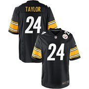 Pittsburgh Steelers #24 Ike Taylor Black Jersey