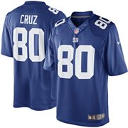 New York Giants #80 Victor Cruz Blue Jersey