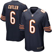 Chicago Bears #6 Jay Cutler Navy Blue Jersey